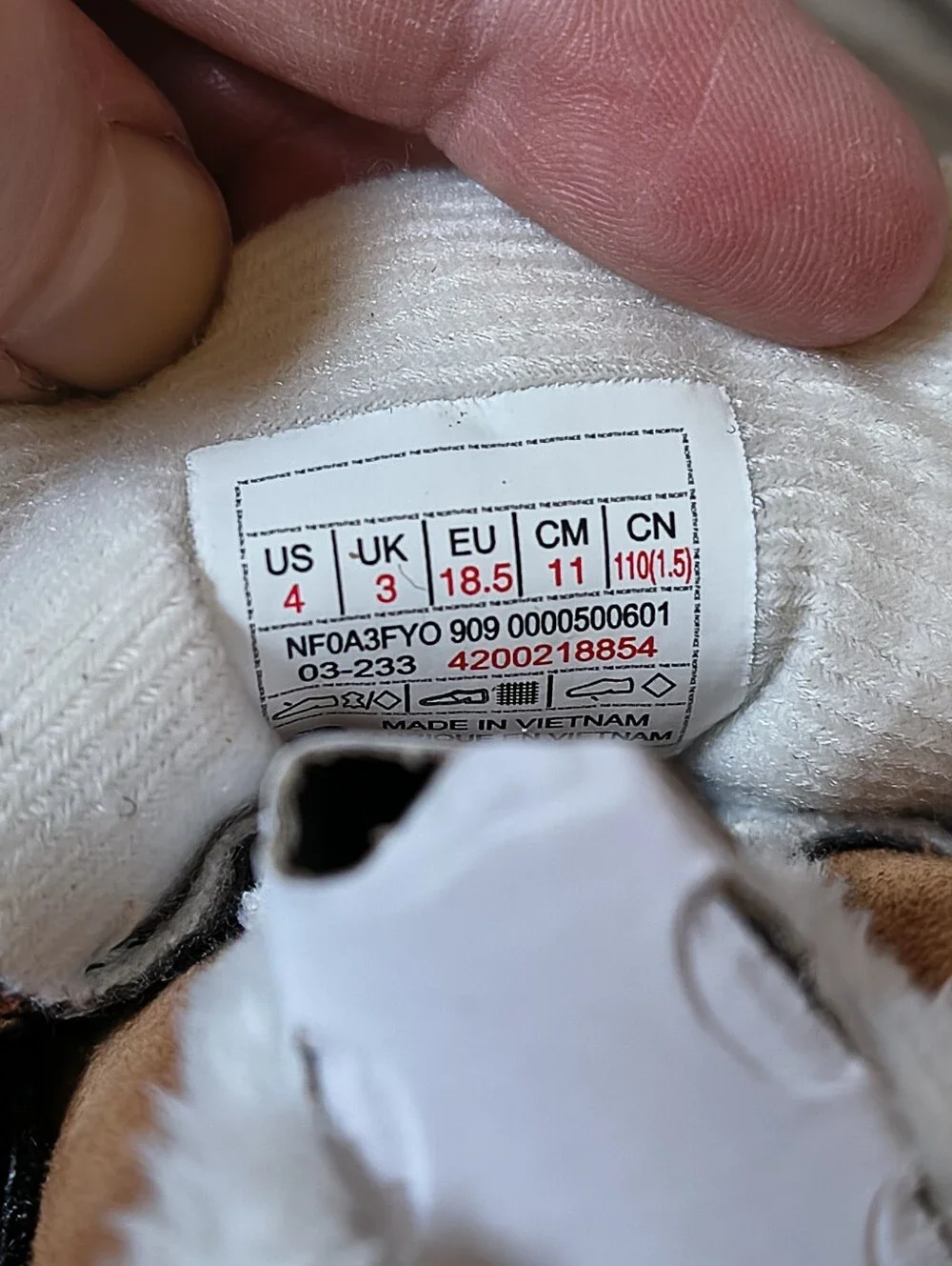 The North Face Toddler Alpenglow II Snow Boots Brown Size 4